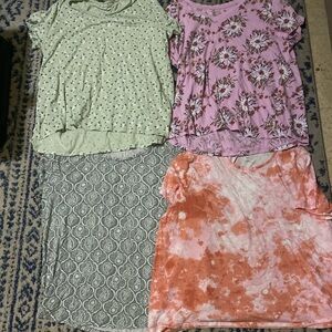 dip Women's Short Sleeve Tops - Floral, Patterned, and Tie-Dye bundle